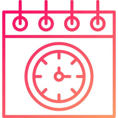 Takvim simgesinin vektör illüstrasyonu