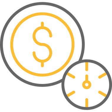 Dolar işareti vektör simgesi