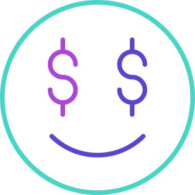 Gülümseme Doları simgesi - özet biçimi