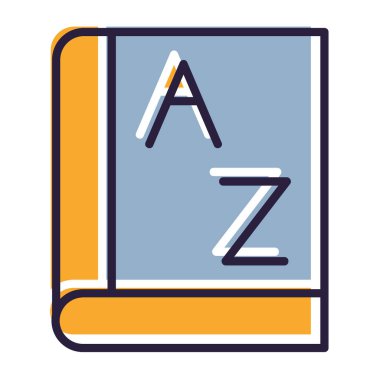 Kitap. Web simgesi basit illüstrasyon