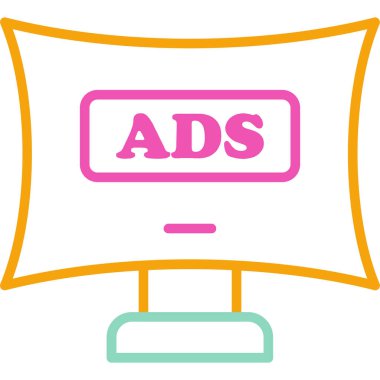 reklam reklam pazarlama simgesi - taslak biçimi