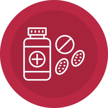 İlaç ikonu. vektör illüstrasyonu