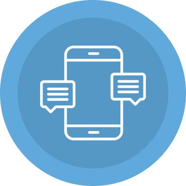 Sohbet simgesinin vektör illüstrasyonu