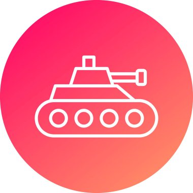 Tank simgesinin vektör illüstrasyonu