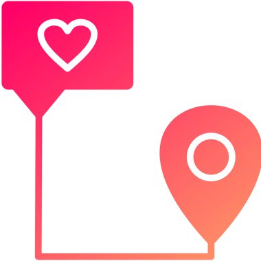 konum. Web simgesi basit illüstrasyon