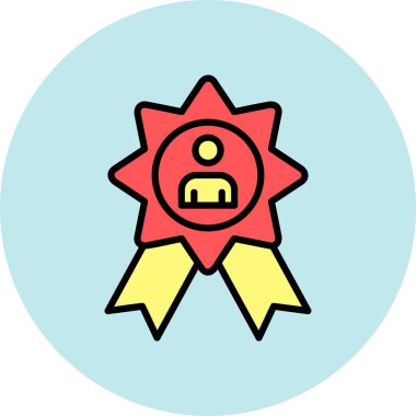 Madalya ikon vektör illüstrasyonu