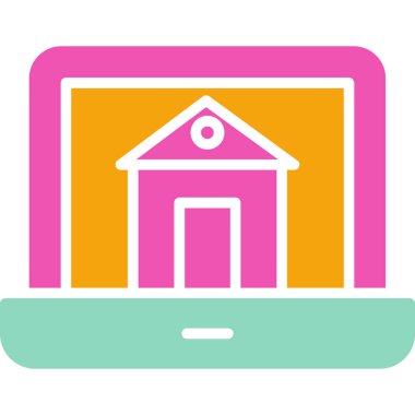 Modern yapı simgesinin vektör illüstrasyonu