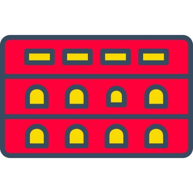 Otel simgesi, vektör illüstrasyonu