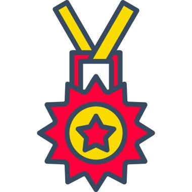 Madalya. Web simgesi basit illüstrasyon