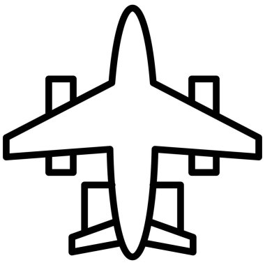 Uçak simge vektör çizim