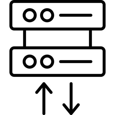 veri aktarım simgesi, vektör illüstrasyonu