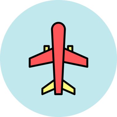 Uçak. Web simgesi basit illüstrasyon