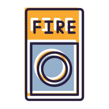 Ateş simgesinin vektör illüstrasyonu