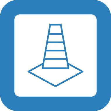 Trafik konisi simgesinin vektör illüstrasyonu