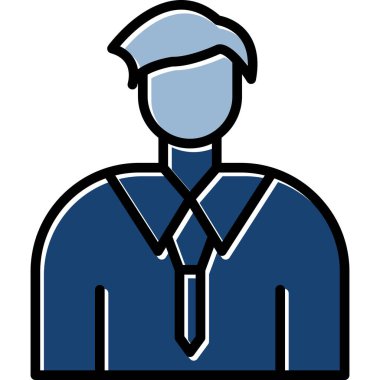 avatar erkek öğrenci simgesi - taslak biçimi