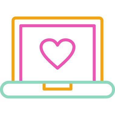 Aşk kalp vektör simgesi