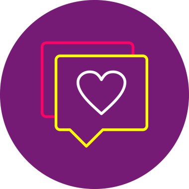 Kalp simgesinin vektör illüstrasyonu