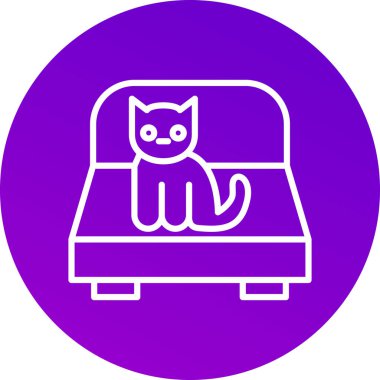 kedi vektör simgesi modern basit tasarım illüstrasyonu