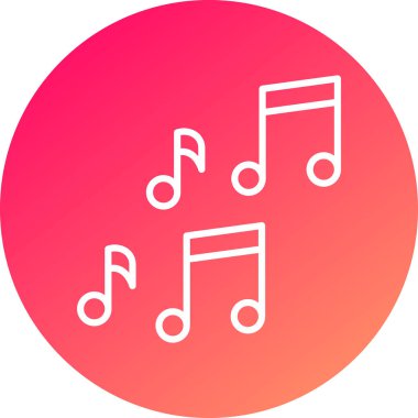 Müzik. Web simgesi basit illüstrasyon