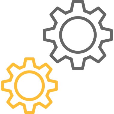 Dişliler. Web simgesi basit illüstrasyon