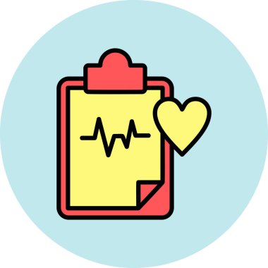 Kalp ikonu vektör illüstrasyonu