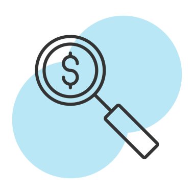 dolar işareti olan büyüteç