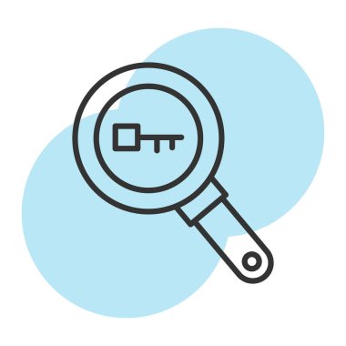 Web ve mobil uygulaması tasarım, arama logo kavramı için beyaz arka plan üzerinde izole arama simge vektör