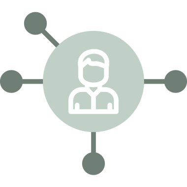 Bağlantı Düz Vektör Simgesi.