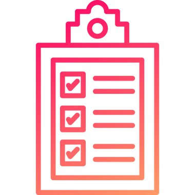 Kontrol listesi simgesi vektör illüstrasyonu