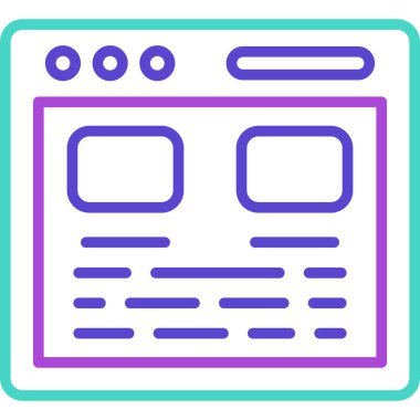 tarayıcı web simgesi basit illüstrasyon