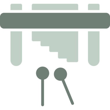 Bir sandalyenin izole edilmiş tek bir simgesinin vektör çizimi