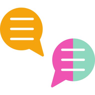 Konuşma baloncukları simgesi, vektör illüstrasyonu