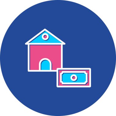 Ev. Web simgesi basit illüstrasyon