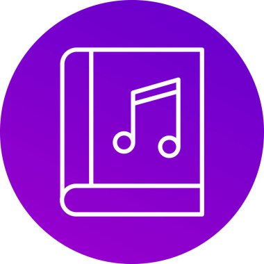 Müzik notası. Web simgesi basit illüstrasyon