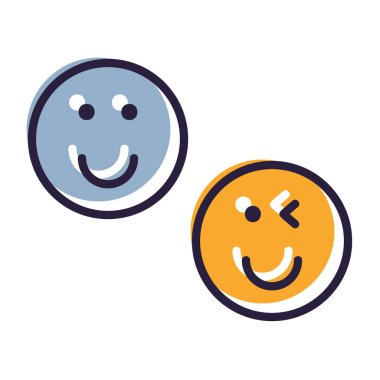 Moda Biçimli Emoji Simgesi İzole Arkaplan