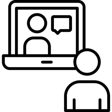 Sohbet simgesi vektör illüstrasyonu