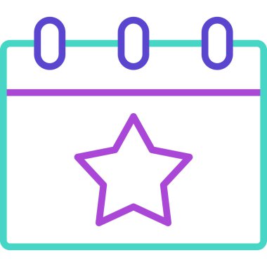 Takvim. Web simgesi basit illüstrasyon