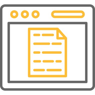 belge dosya simgesi, vektör illüstrasyonu