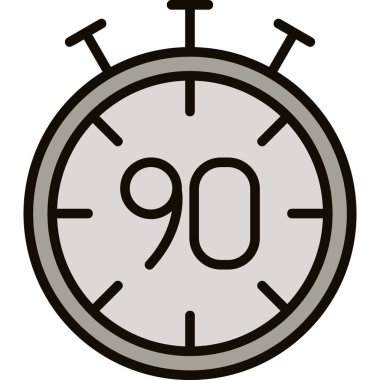 Moda Biçiminde Saat Simgesi İzole Arkaplan