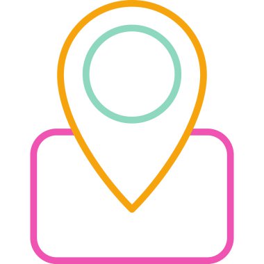 konum haritası simgesi, vektör illüstrasyonu