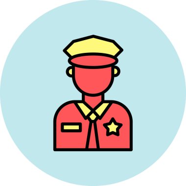 Memur bey. Web simgesi basit tasarım