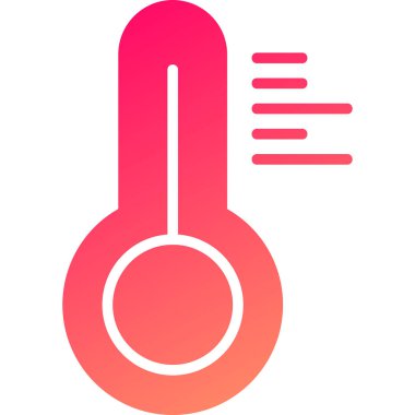 Soyut grupta izole edilmiş termometre simgesi