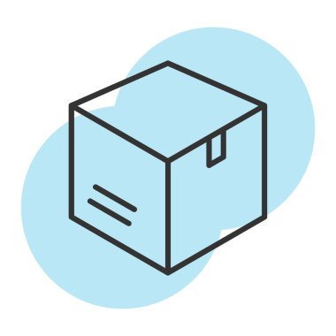 kutu dağıtım servisi simgesi Doldurulmuş ana hatlar biçimi