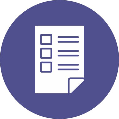 Belge simgesinin vektör illüstrasyonu