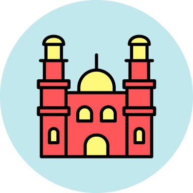 Cami. Web simgesi basit illüstrasyon