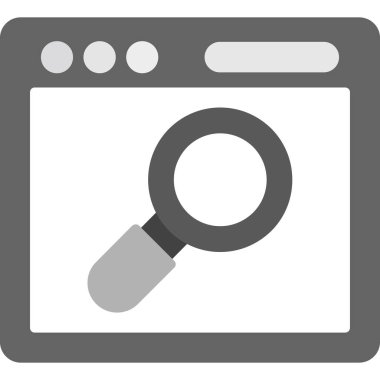 tarayıcı arama simgesi, basit vektör illüstrasyonu