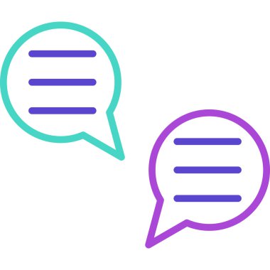 Sohbet simgesi vektör illüstrasyonu