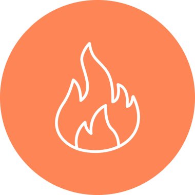 Yanan ateşi. Vektör çizim