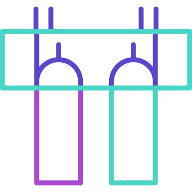 Modern b 'nin vektör illüstrasyonunda gaz ikonu yok