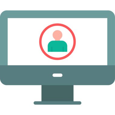 Dizüstü bilgisayar simgesi vektör çizimi